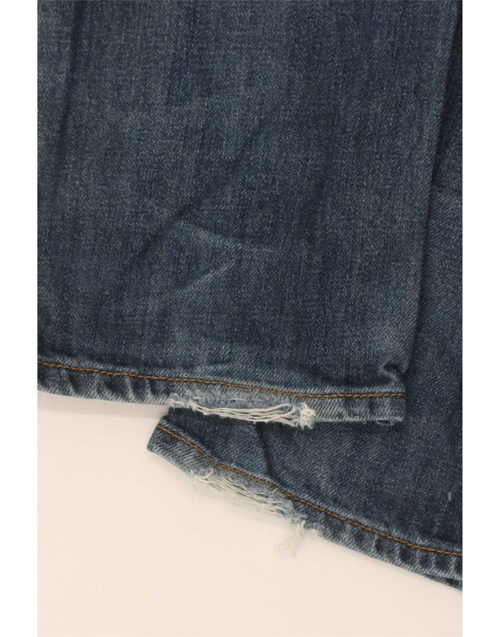 Vaqueros rectos desgastados para mujer Gap W28 L32 Algodón azul