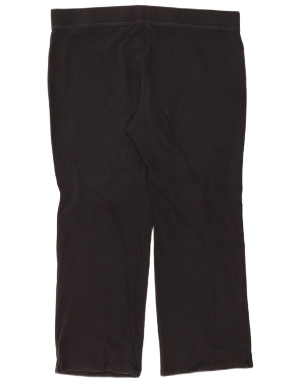 Marks & Spencer Womens Tracksuit Trousers UK 20 2XL Black Cotton