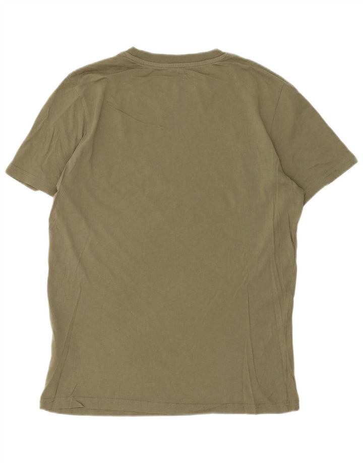 Jack & Jones Hombre Camiseta Gráfica Top Medium Khaki Algodón