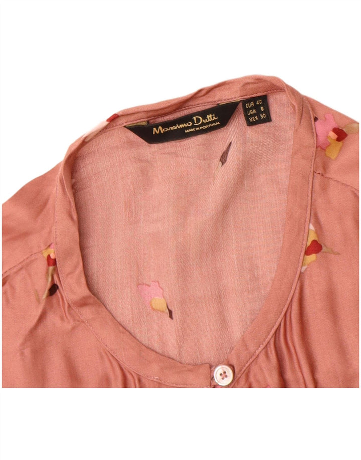 Massimo Dutti Blusa Mujer Top EU 40 Viscosa Floral Rosa Medio