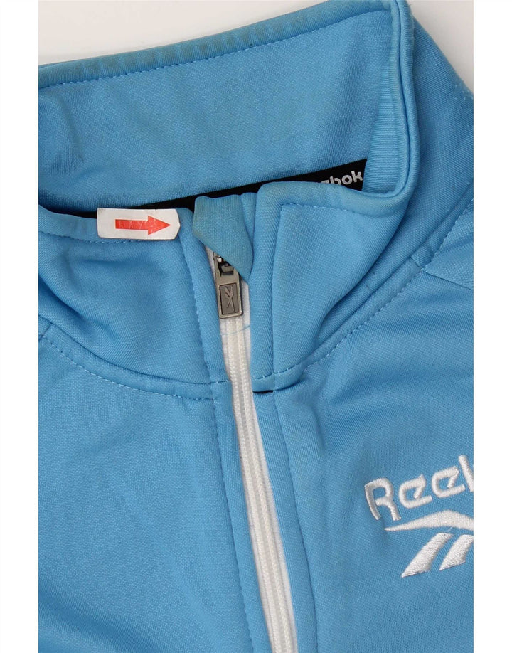 Reebok Chaqueta de chándal para niño 15-16 años Azul Colorblock Poliéster