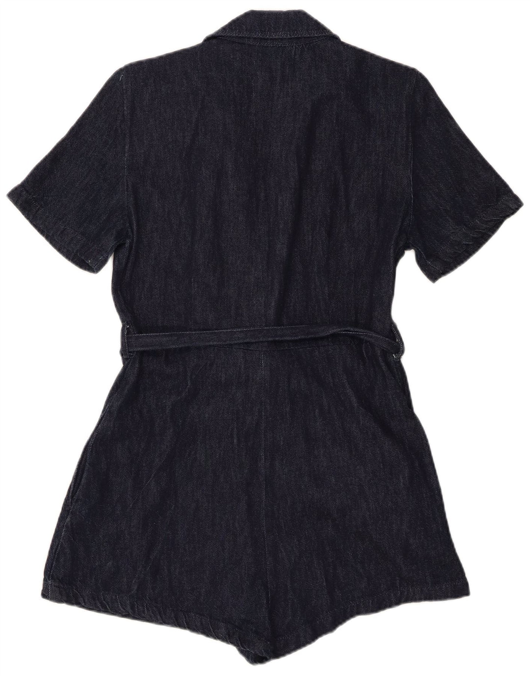 Zara Mujer Denim Playsuit UK 12 Medium Azul Marino