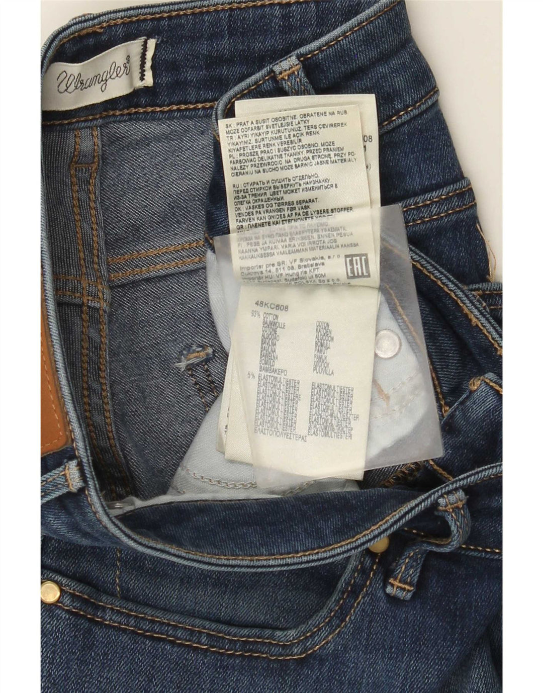 Vaqueros Wrangler Mujer Slim W26 L32 Algodón Azul