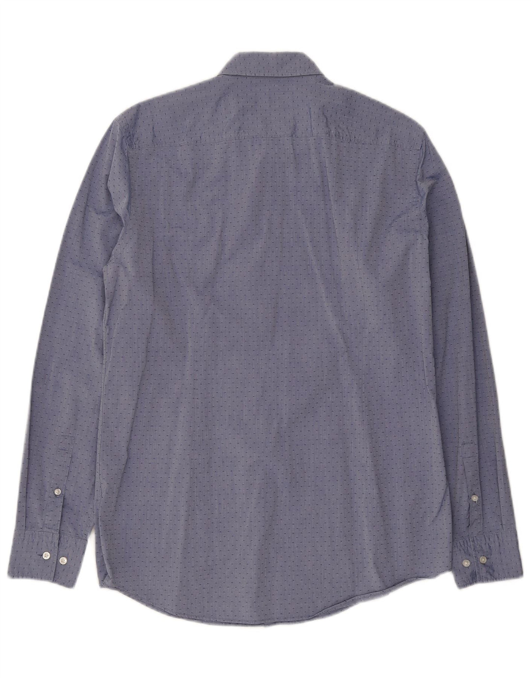 Hugo Boss Camisa ajustada para hombre Talla 15 3/4 40 Medio azul manchado