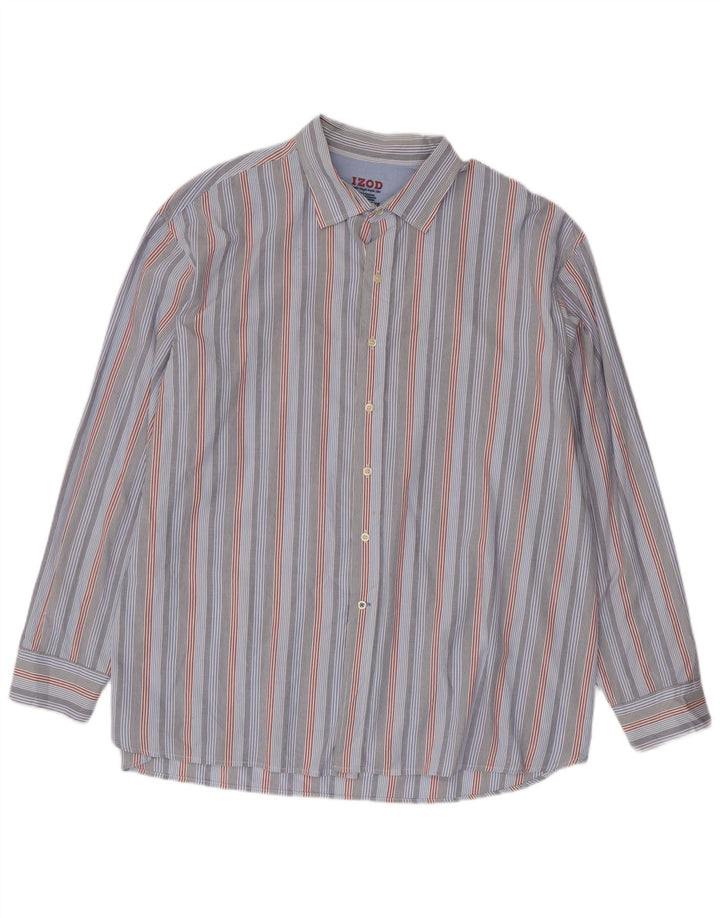 Camisa Izod Hombre 2XL Azul Rayas