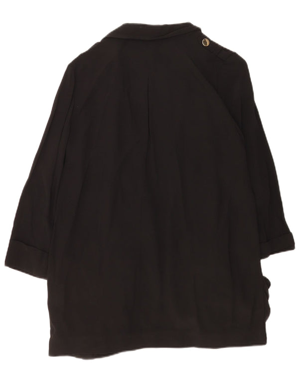 Chaqueta tipo blazer abierta extragrande para mujer Reiss UK 10 Small Acetato negro