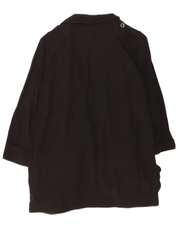 Chaqueta tipo blazer abierta extragrande para mujer Reiss UK 10 Small Acetato negro
