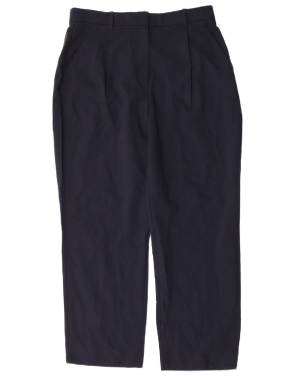 Abercrombie & Fitch Pantalón chino recto para mujer W32 L30 Azul marino