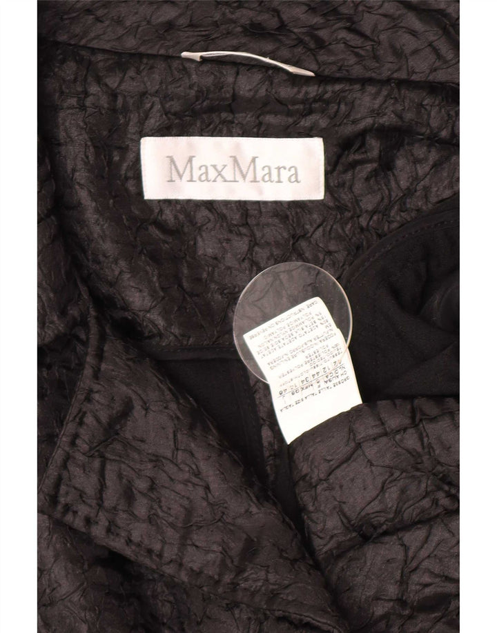 Max Mara Chaqueta tipo blazer abierta corta para mujer Reino Unido 40 Mediano Poliéster negro