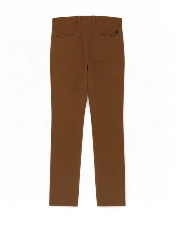 Hugo Boss Mens Slim Chino Pantalones W32 L34 Algodón Marrón