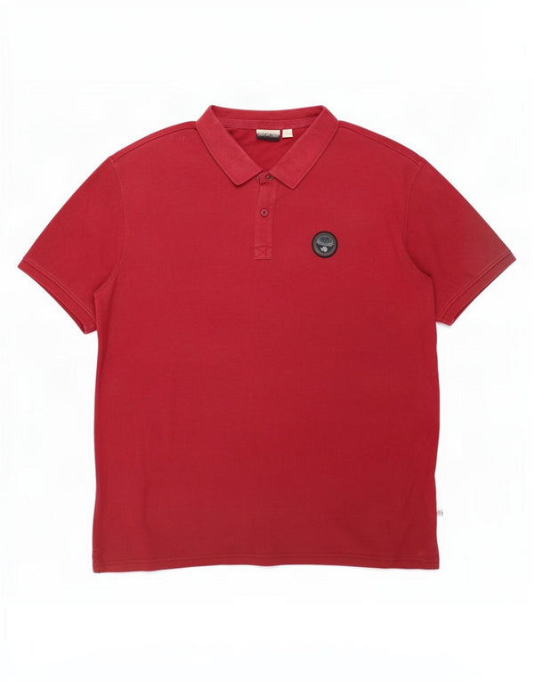 Napapijri Polo Geographic para hombre 3XL Algodón rojo