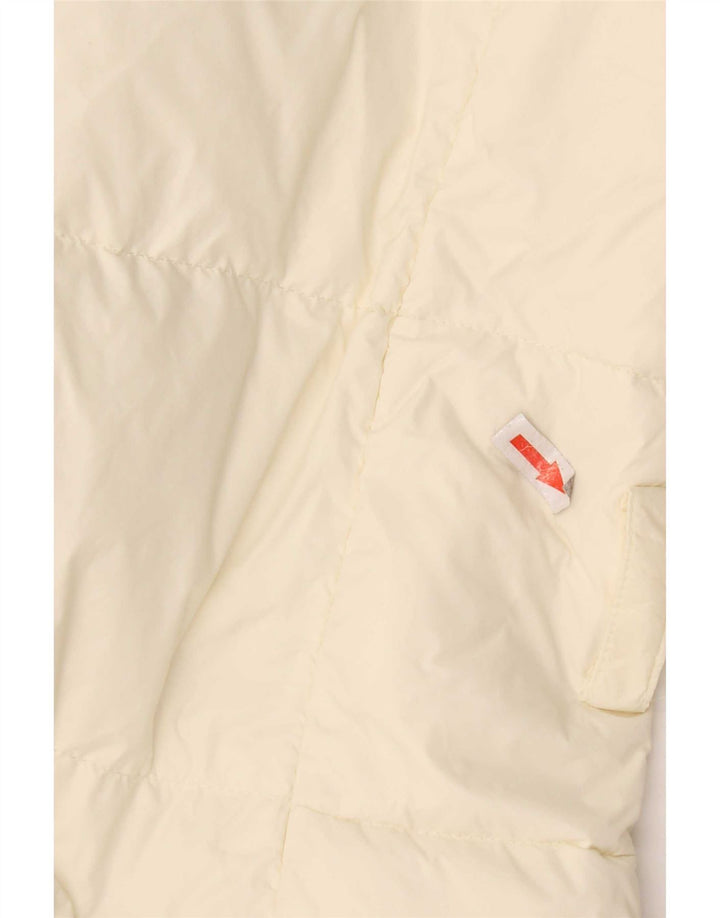 Ralph Lauren Abrigo acolchado para mujer UK 14 Medium Off White Nylon