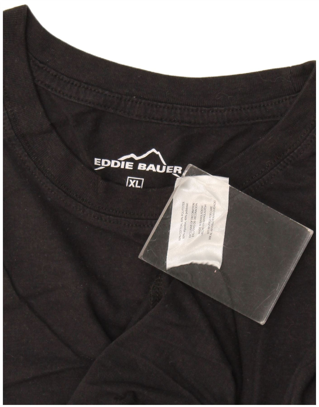 Eddie Bauer Camiseta Hombre Top XL Algodón Negro