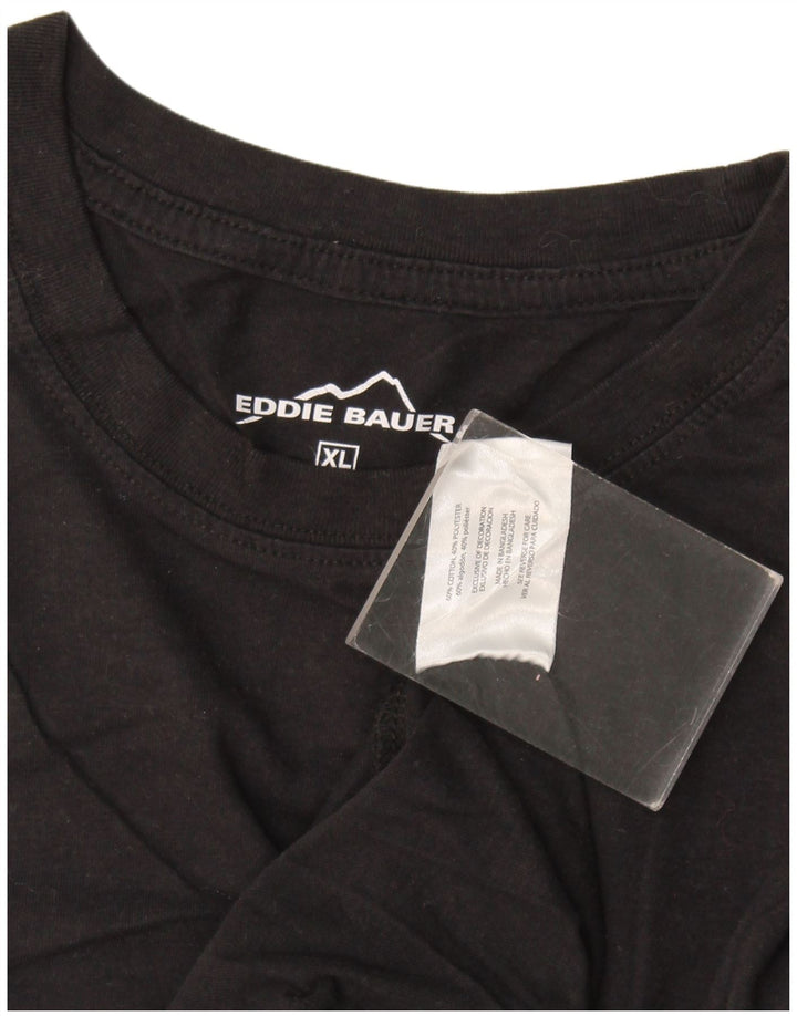 Eddie Bauer Camiseta Hombre Top XL Algodón Negro