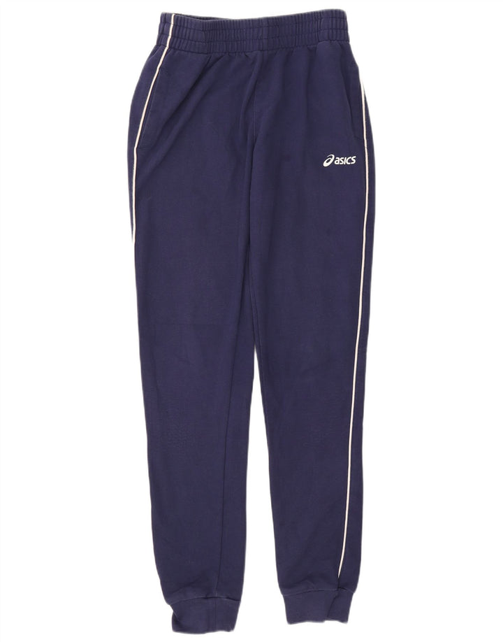 Asics Hombre Pantalones De Chándal Joggers Medium Azul Marino Algodón