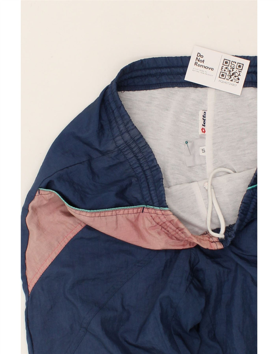 LOTTO Mens Tracksuit Trousers Small Navy Blue Colourblock Vintage Lotto and Second-Hand Lotto from Messina Hembry 
