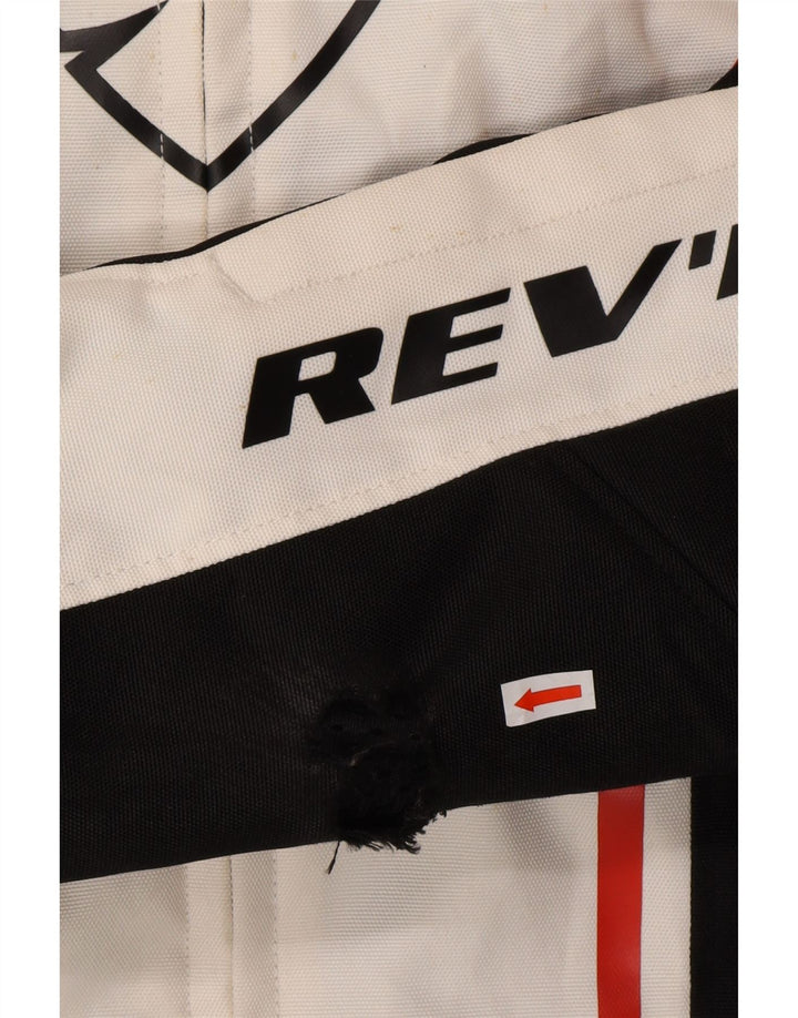 REV'IT Chaqueta motera para hombre UK 36 Small Off White Colourblock Motociclista