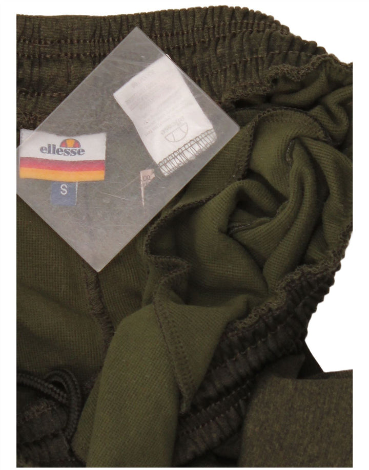 ELLESSE Hombre Pantalones De Chándal Joggers Small Caqui Colorblock Poliéster