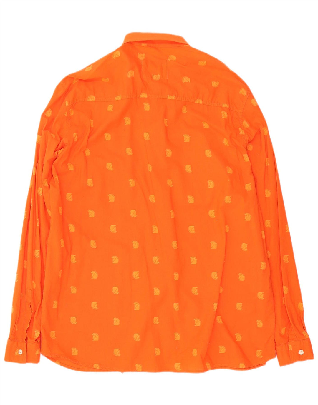 Camisa vintage para hombre XL naranja manchada
