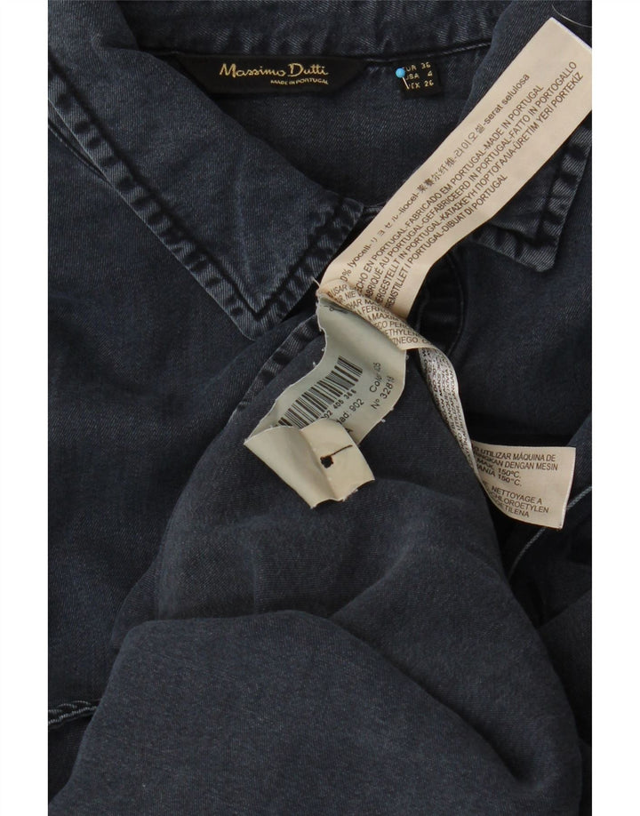 MASSIMO DUTTI Womens Oversized Denim Dress EU 36 XS Navy Blue Lyocell Vintage Massimo Dutti and Second-Hand Massimo Dutti from Messina Hembry 