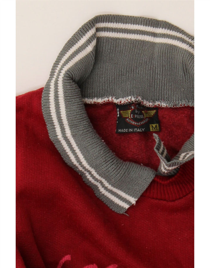 EXPRESS Sudadera con gráfico extragrande para mujer, talla 44, talla M, color rojo
