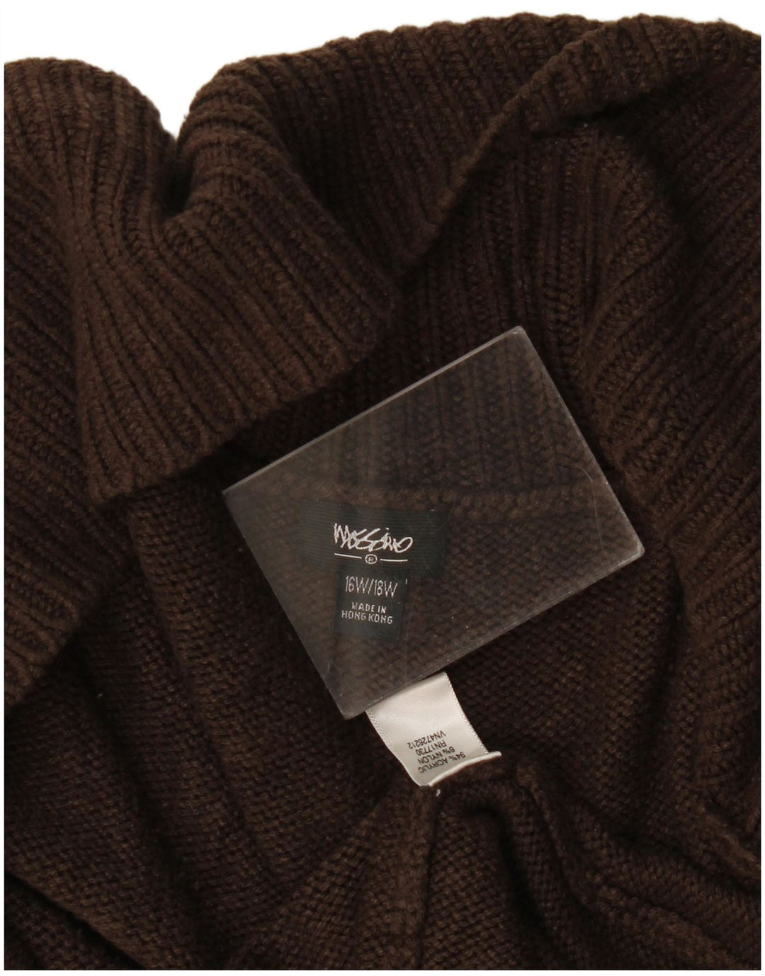 Mossimo Suéter abierto para mujer US 16 2XL Marrón Acrílico