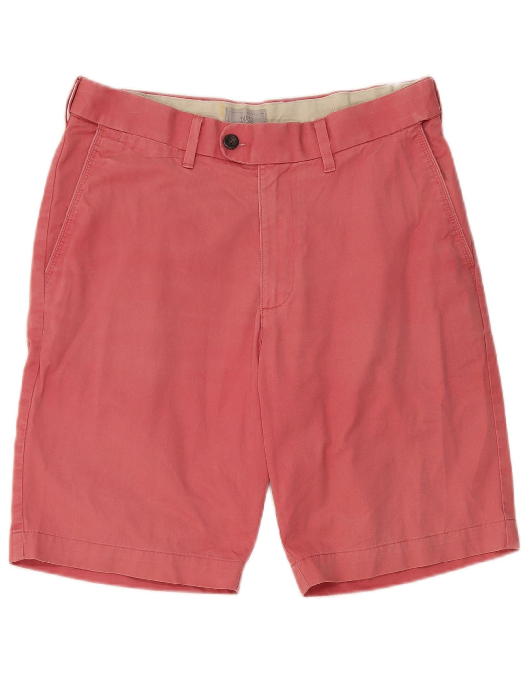 Marks & Spencer Pantalones cortos chinos para hombre W32 Algodón rojo medio