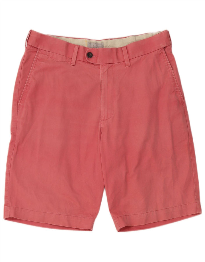 Marks & Spencer Pantalones cortos chinos para hombre W32 Algodón rojo medio