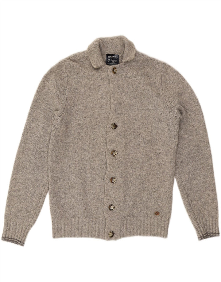 WOOLRICH Suéter tipo cárdigan para hombre XS Lana gris