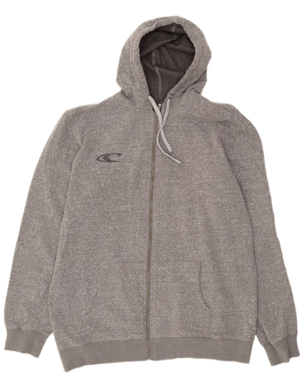 O'Neill Suéter con capucha y cremallera gráfica para hombre 2XL Poliéster moteado gris