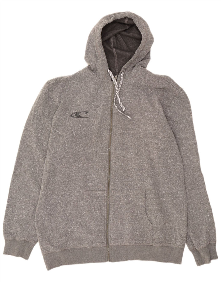 O'Neill Suéter con capucha y cremallera gráfica para hombre 2XL Poliéster moteado gris