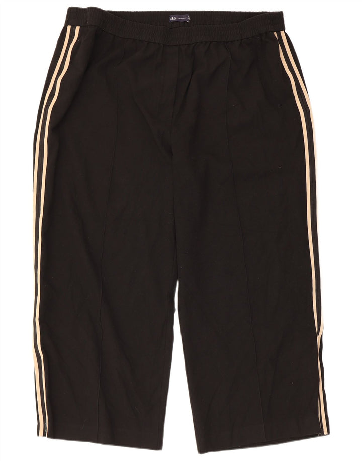 Marks & Spencer Pantalones de chándal cortos para mujer UK 24 4XL Poliéster negro