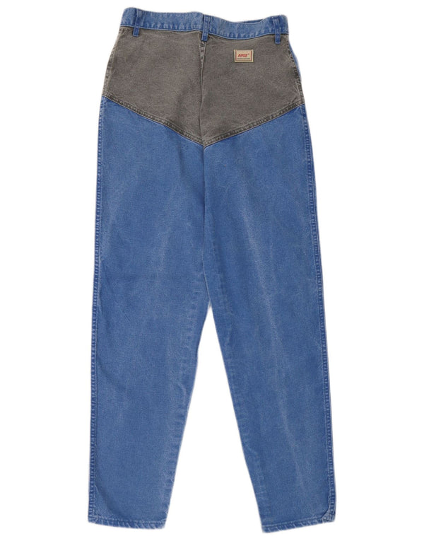 Vaqueros cónicos para mujer Rifle UK 40 Medium W26 L30 Algodón con bloques de color azul