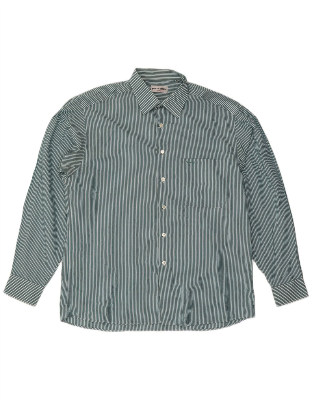 Pierre Cardin Camisa para hombre Talla 43 XL Azul Raya diplomática