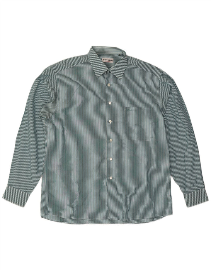 Pierre Cardin Camisa para hombre Talla 43 XL Azul Raya diplomática