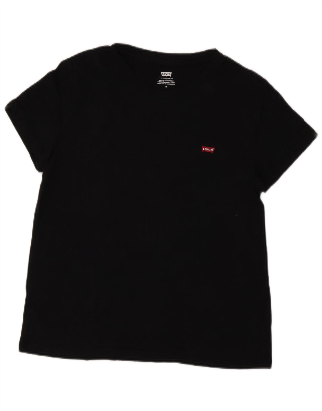 LEVI'S Camiseta para mujer Top UK 12 Medium Black Cotton