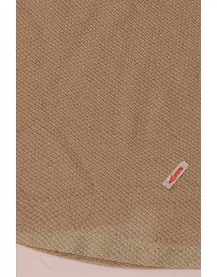Zara Hombre Camiseta Top Algodón Beige Medio