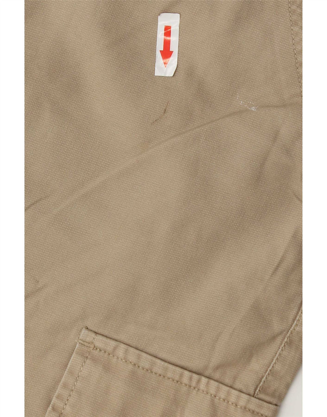 Zara Mens Cargo Shorts EU 42 Grande W32 Algodón Beige