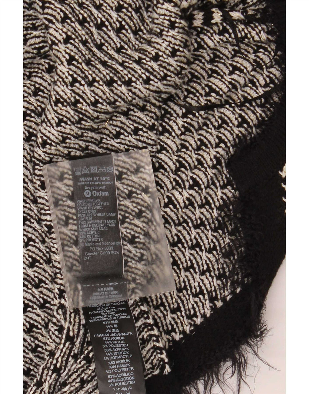 Marks & Spencer Suéter tipo cárdigan extragrande para mujer UK 46 Grande Negro