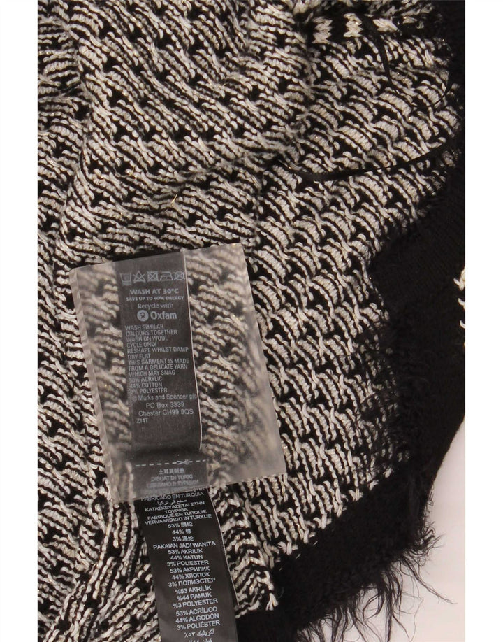 Marks & Spencer Suéter tipo cárdigan extragrande para mujer UK 46 Grande Negro