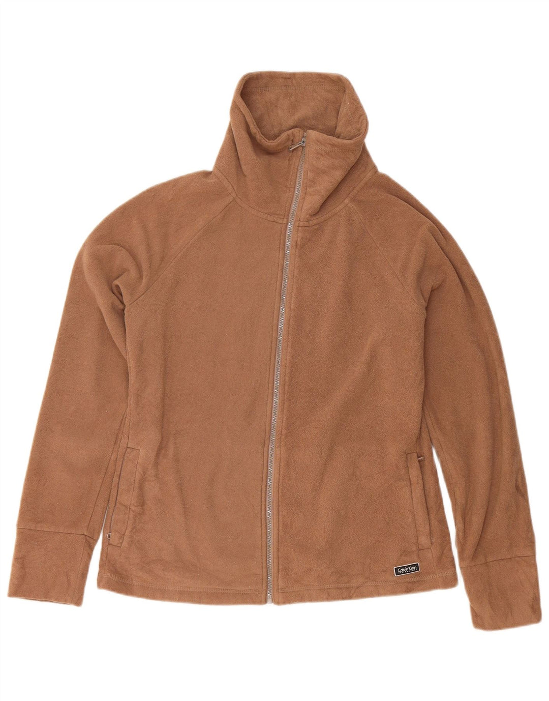 Calvin Klein Chaqueta polar gráfica para mujer Reino Unido 14 Poliéster marrón medio