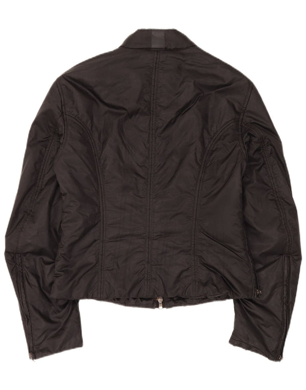 Belstaff Chaqueta motera para mujer IT 46 Grande Poliamida negra