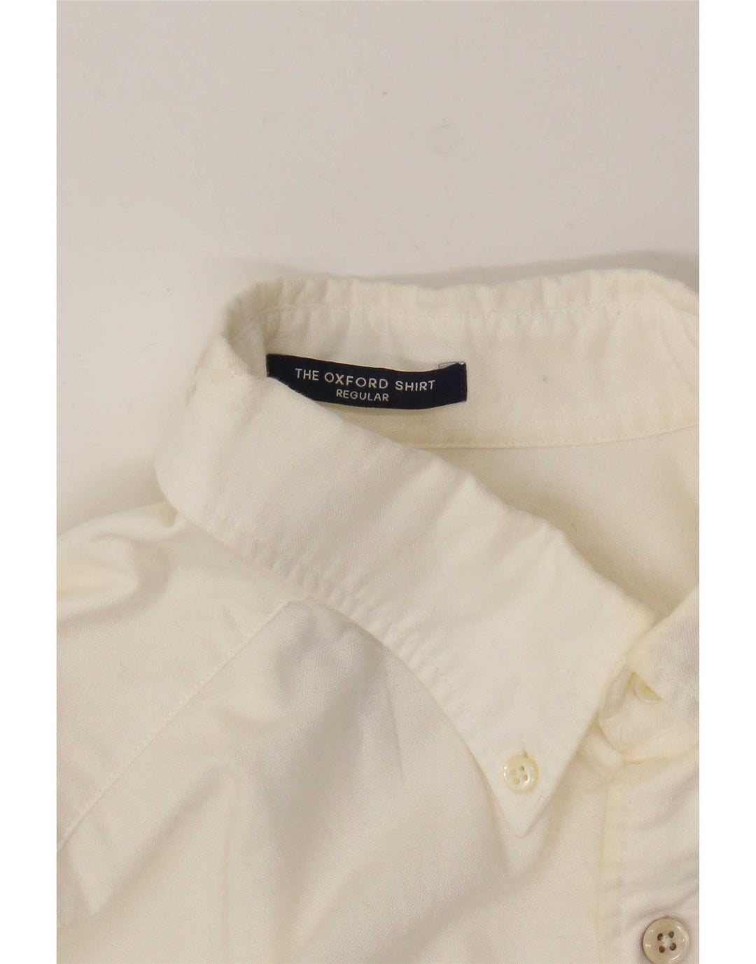 Gant Camisa de manga corta para hombre, ajuste regular, talla 39/40 15 3/4, mediana, blanca