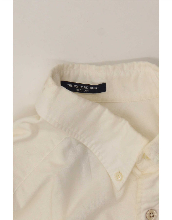 Gant Camisa de manga corta para hombre, ajuste regular, talla 39/40 15 3/4, mediana, blanca