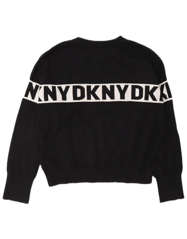 Dkny Sudadera gráfica para mujer Jersey UK 44 Mediano Negro Colorblock Algodón