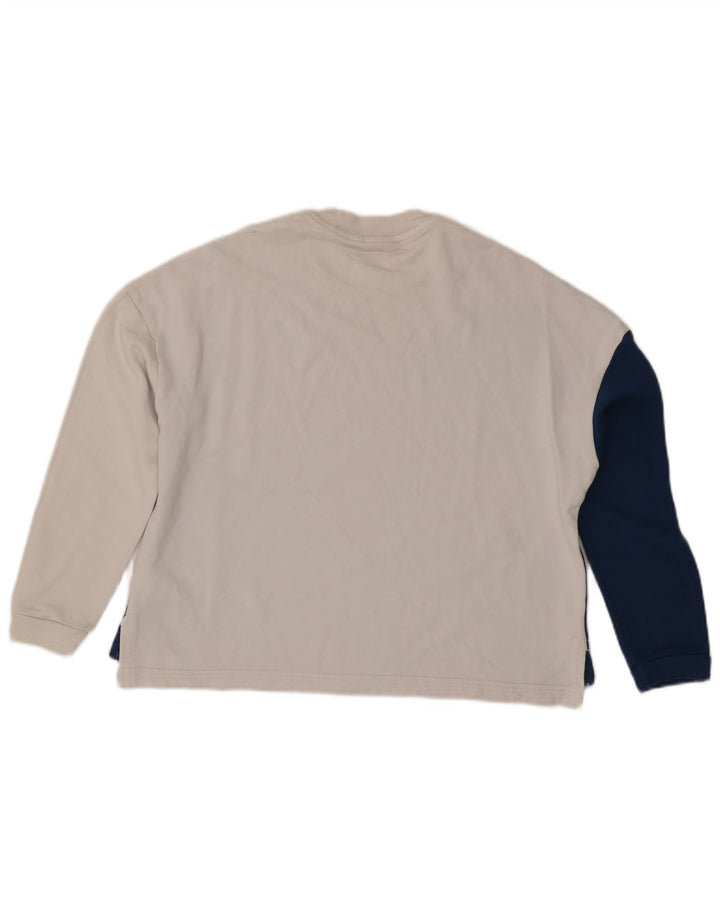 REEBOK Sudadera extragrande para mujer, talla 46/18, color azul grande