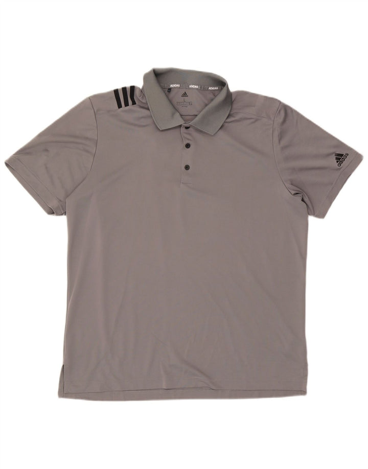 Polo Adidas Hombre Grande Poliéster Gris