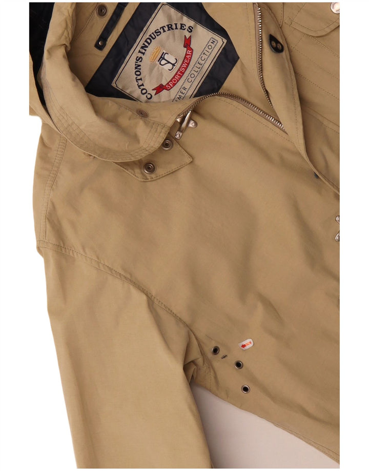 COTTON'S INDUSTRIES Chaqueta utilitaria con capucha para hombre UK 42 XL Beige