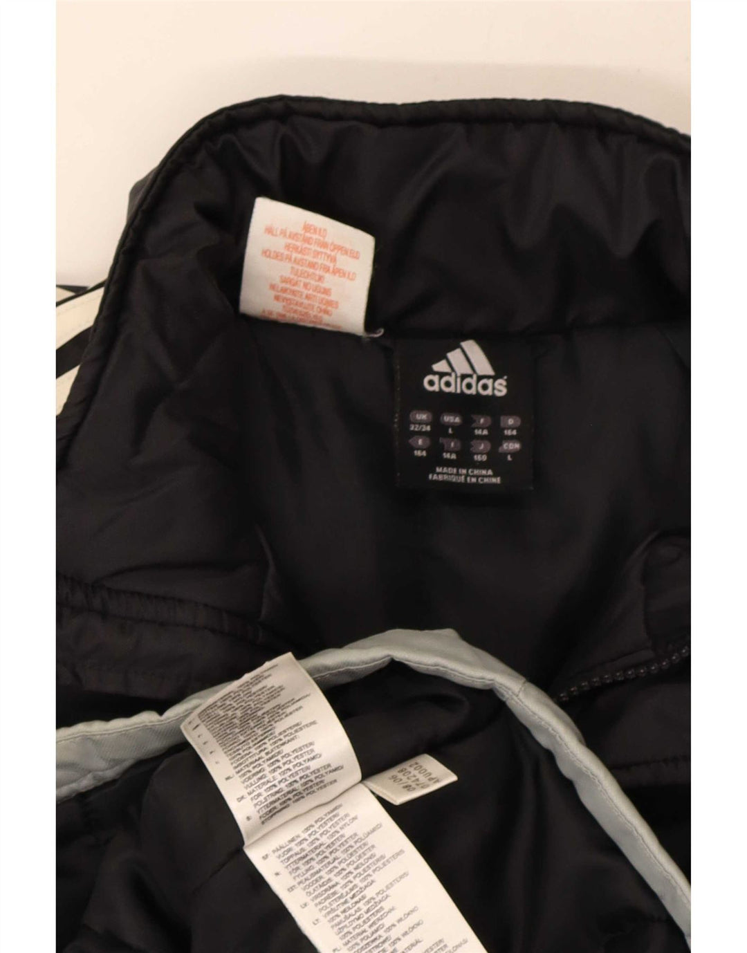 Adidas Chaqueta cortavientos para niño 13-14 años Negro Poliéster color block