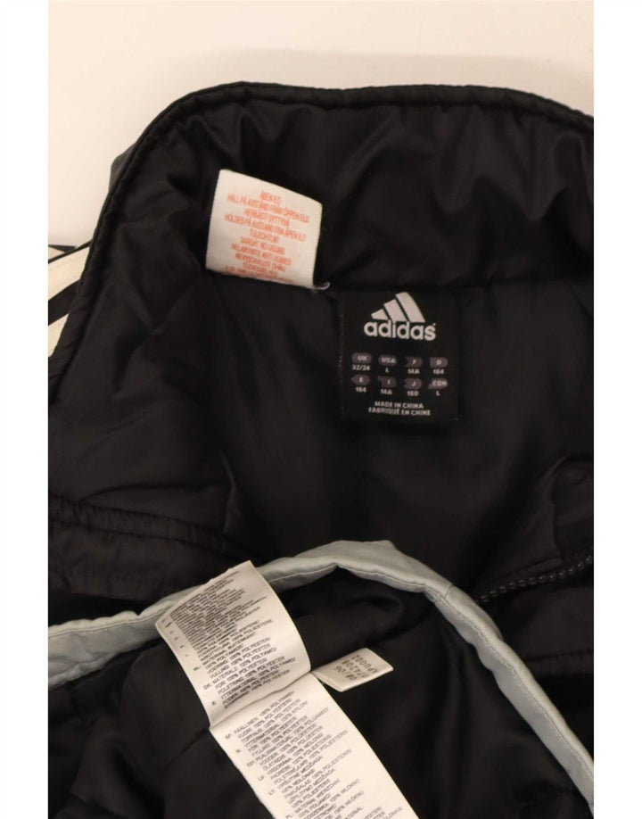 Adidas Chaqueta cortavientos para niño 13-14 años Negro Poliéster color block